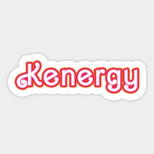 Kenergy Pink Barbie Movie merch. Just Ken Sticker